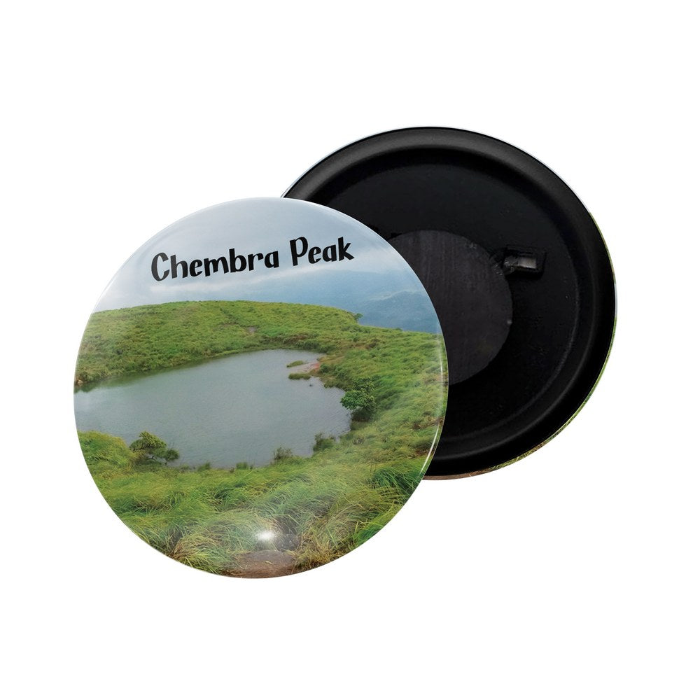 dhcrafts Fridge Magnet Multicolor Chembra Peak Kerala Glossy Finish Design Pack of 1 (58mm)